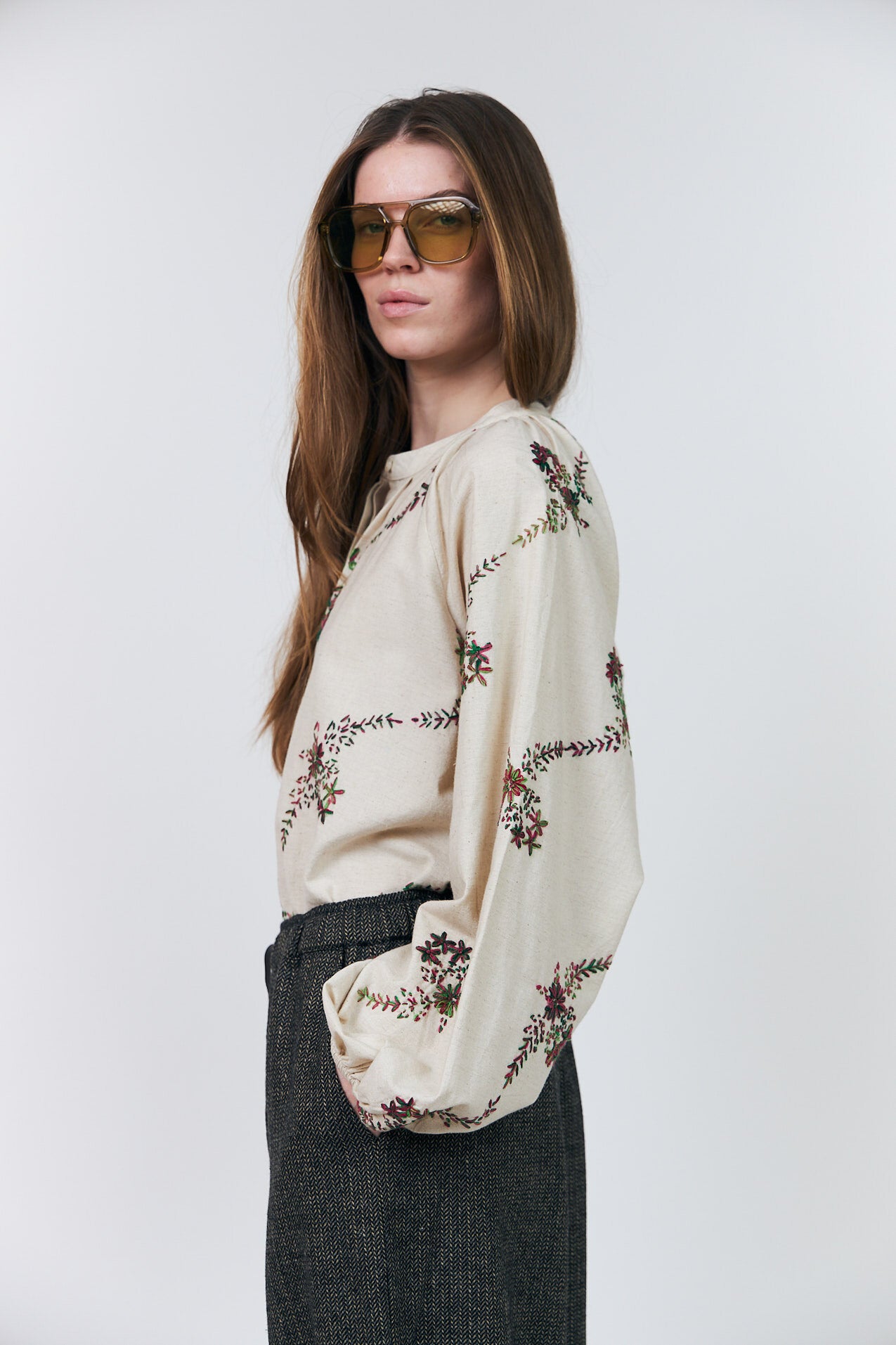 HaileyLL bluse - 02 Creme